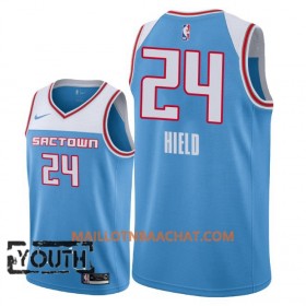 Maillot NBA Sacramento Kings Buddy Hield 24 2018-19 Nike City Edition Bleu Swingman - Enfant